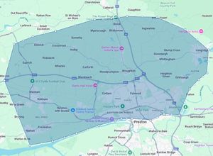 Map of area covered by Oakhill's Community Vet Nurse